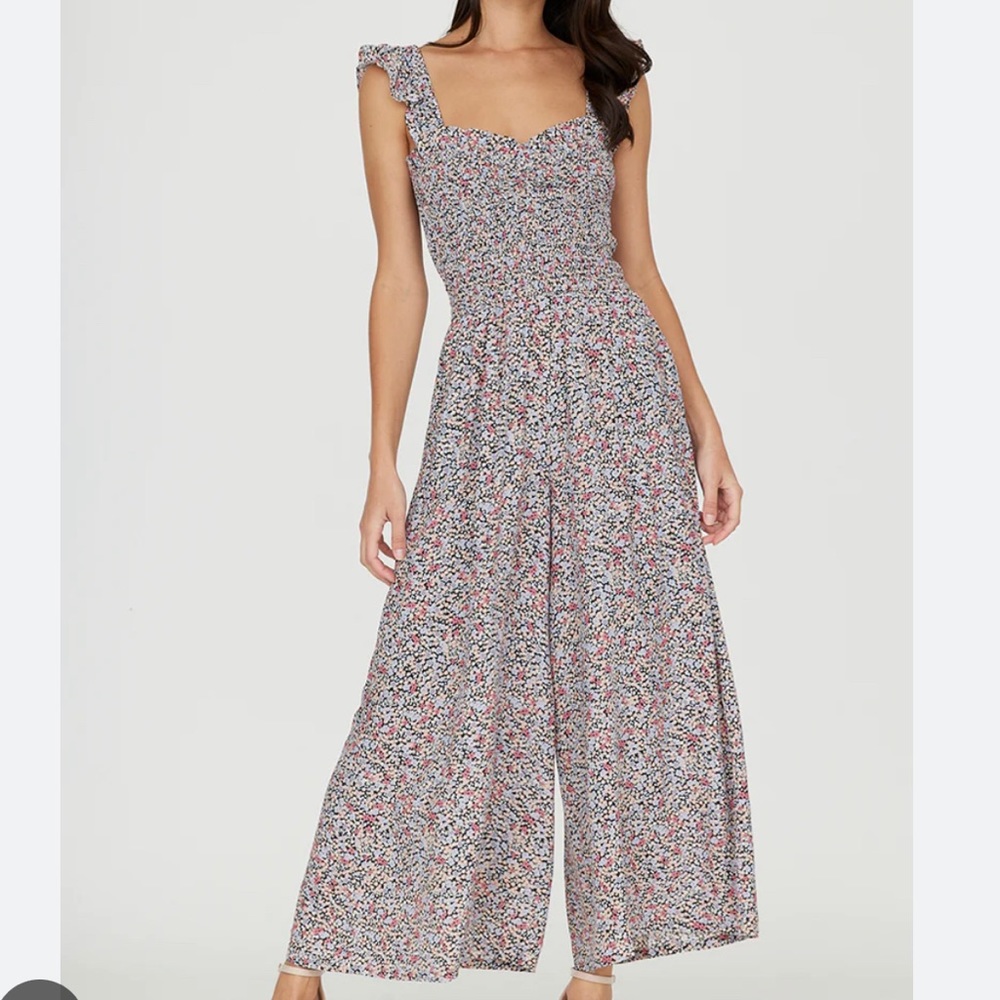 Yumi Kim Leanne Jumpsuit Floral Smocked